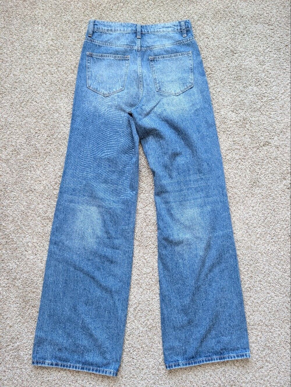 Vervet Simple Society Womens Blue Distressed High RIse Wide Leg Jeans Size 26 - Picture 2 of 10